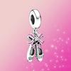Real 925 Sterling Silver Charm Tinker Bell Princess Shoes Dangle Charm Fit Original Fashion for Women Jewelry Bracelet Gift