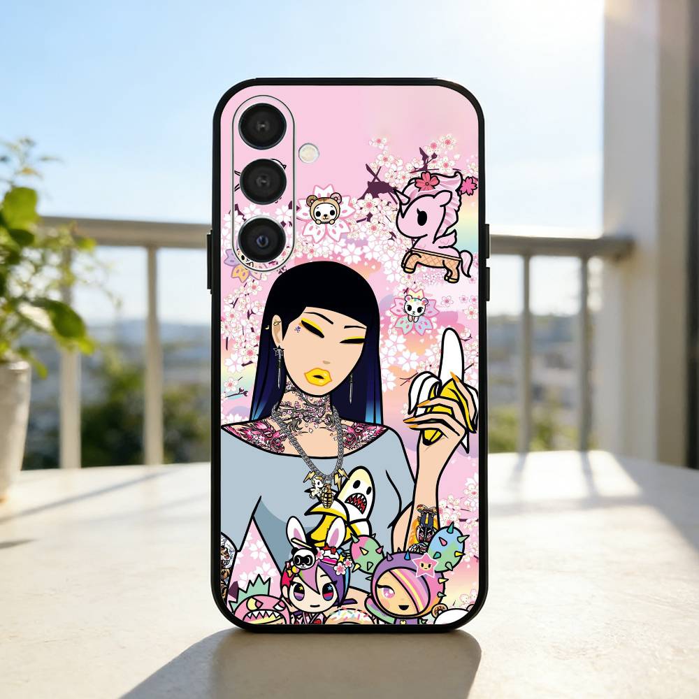 T-Tokidoki A-Art B-Bright Cartoon Phone Case For Samsung A73,A21s,A22,A31,A32,A52,A53,A71,A80,Soft Black Shell