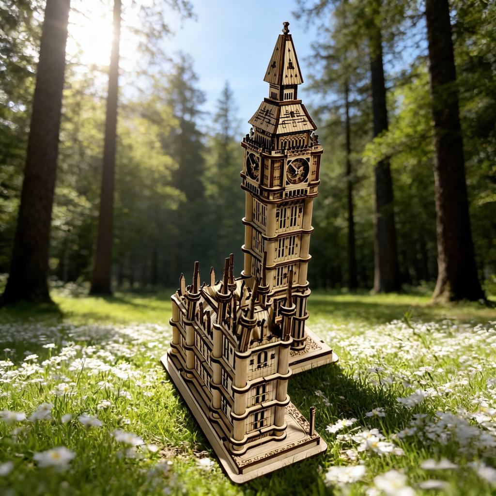 1 деревянные часы Биг-Бен для самостоятельной сборки, креативные 3D-пазлы, идеально подходят в качестве праздничного подарка или украшения дома. отлично подходит для ежедневного использования
