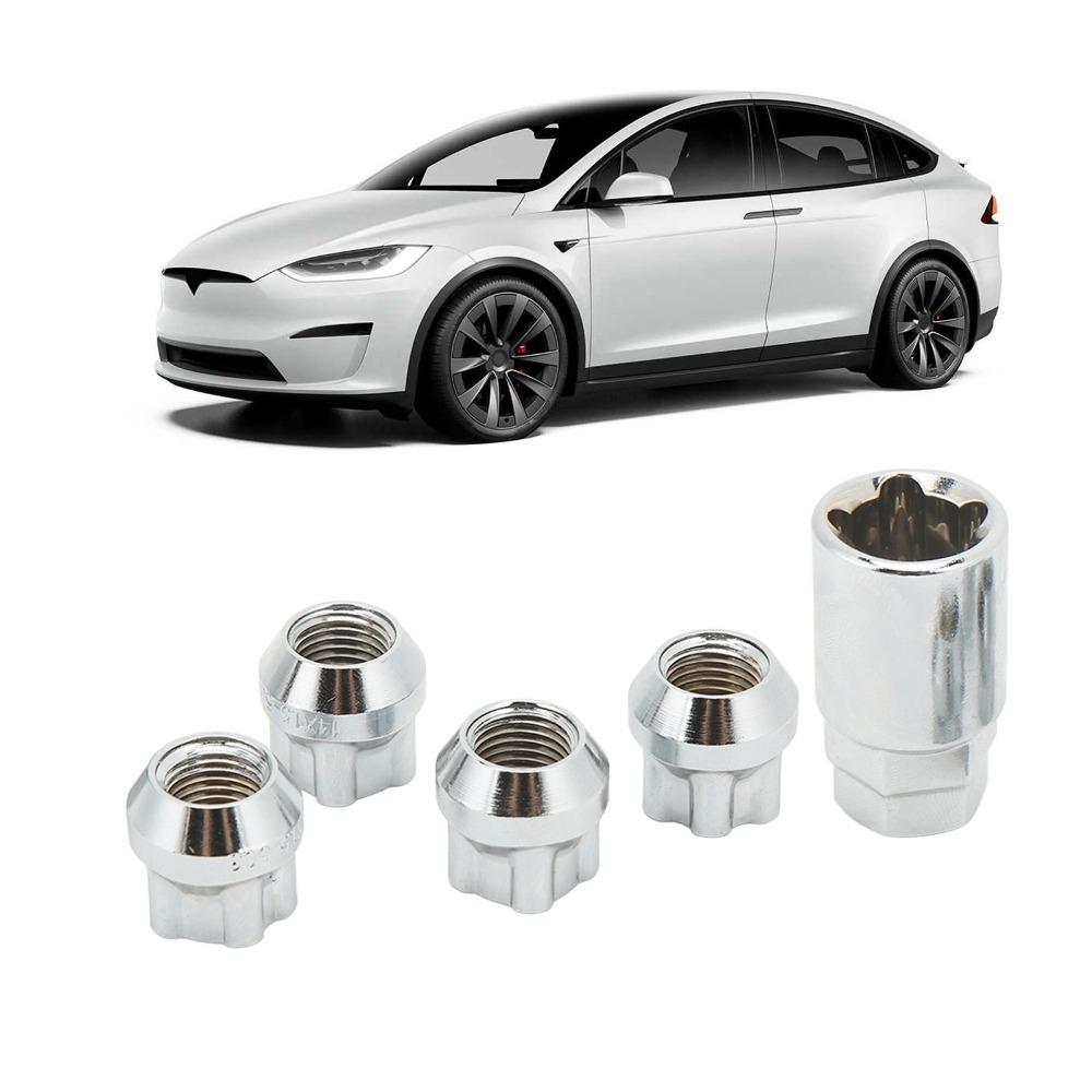 5PCS Stainless Steel Wheel Lock Bolts Cone Seat Wheel Lock Set Anti-Theft Upgrade For Wheels