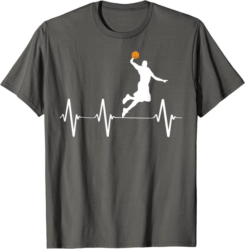 Basketball Heartbeat Sports Gift Basketball Lover Unisex T-Shirt