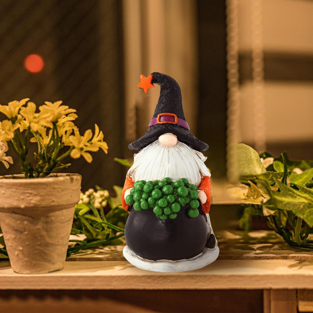 Halloween Garden Gnome Dwarf Statue Ornament Dwarf Statue Decoration