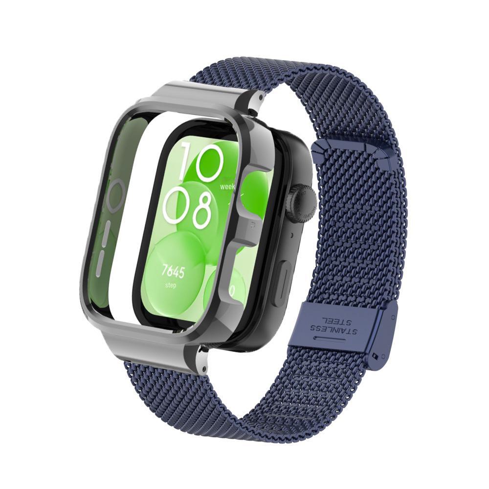Совместимый ремешок Milanese для Huawei Watch Fit3 - утолщенная сетка из цинкового сплава