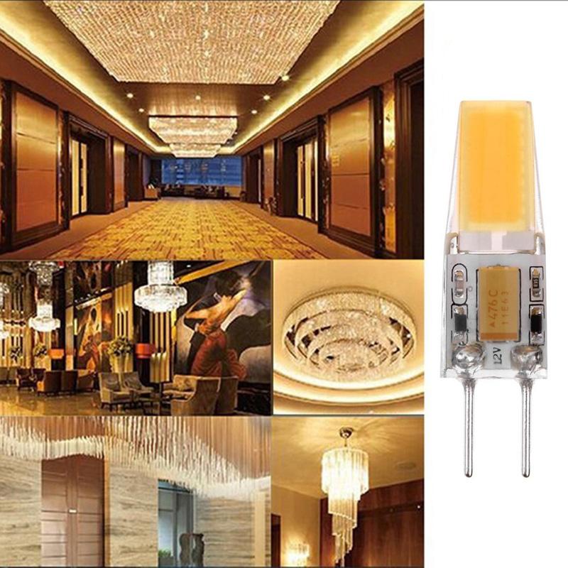 5W AC/DC12V GY6.35 LED Lamp Crystal Sapphire Lamp 1508SMD LED COB Chandelier Plug-in LED Light Source Silicone Bulb Chandelier