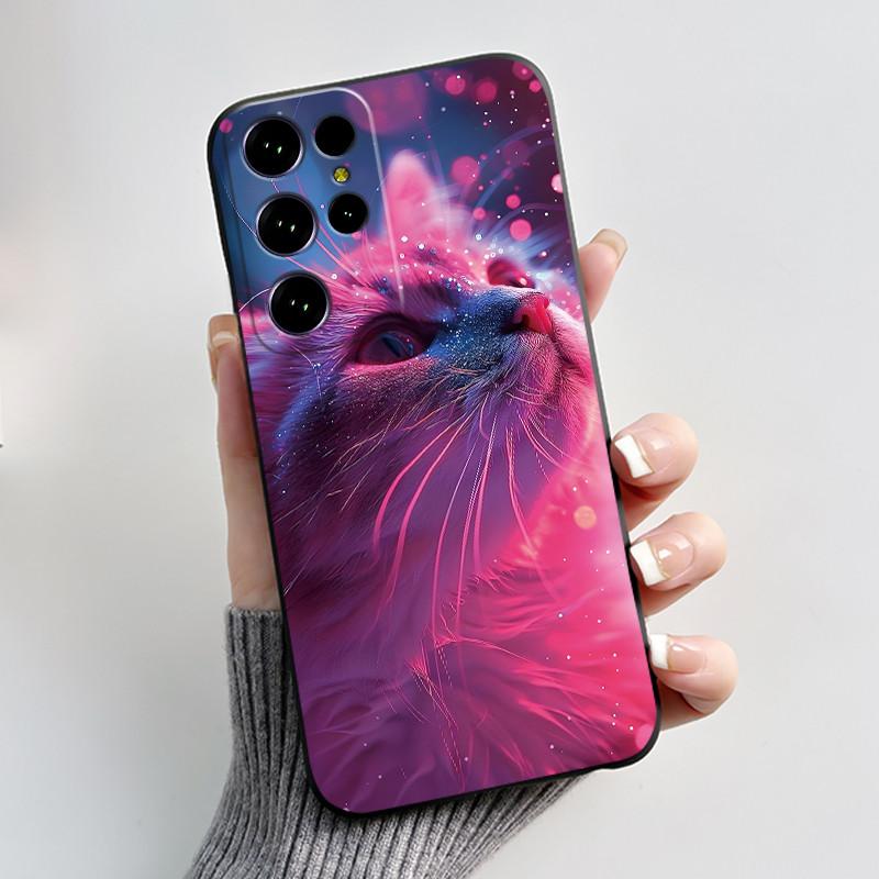 Чехол для Oukitel C61/C61 Pro/C61 GT, эстетичный, милый, с мультяшным черным котом, мягкий силикон, задняя крышка, противоударный, ТПУ, чехол для телефона