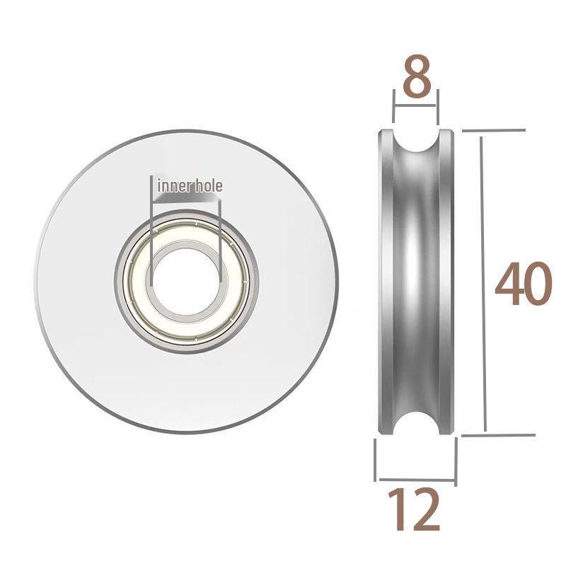 Aluminum Alloy U-Shaped O-Belt Pulley Wheel with Bearing