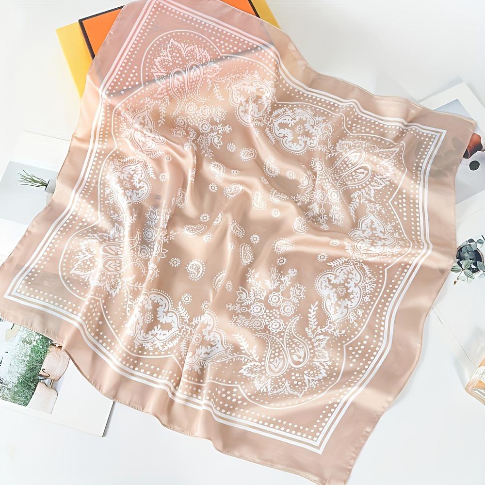 70 Silk Scarf: High-End Korean Style, Versatile Professional Imitation Silk, Retro Printed Women's Scarf