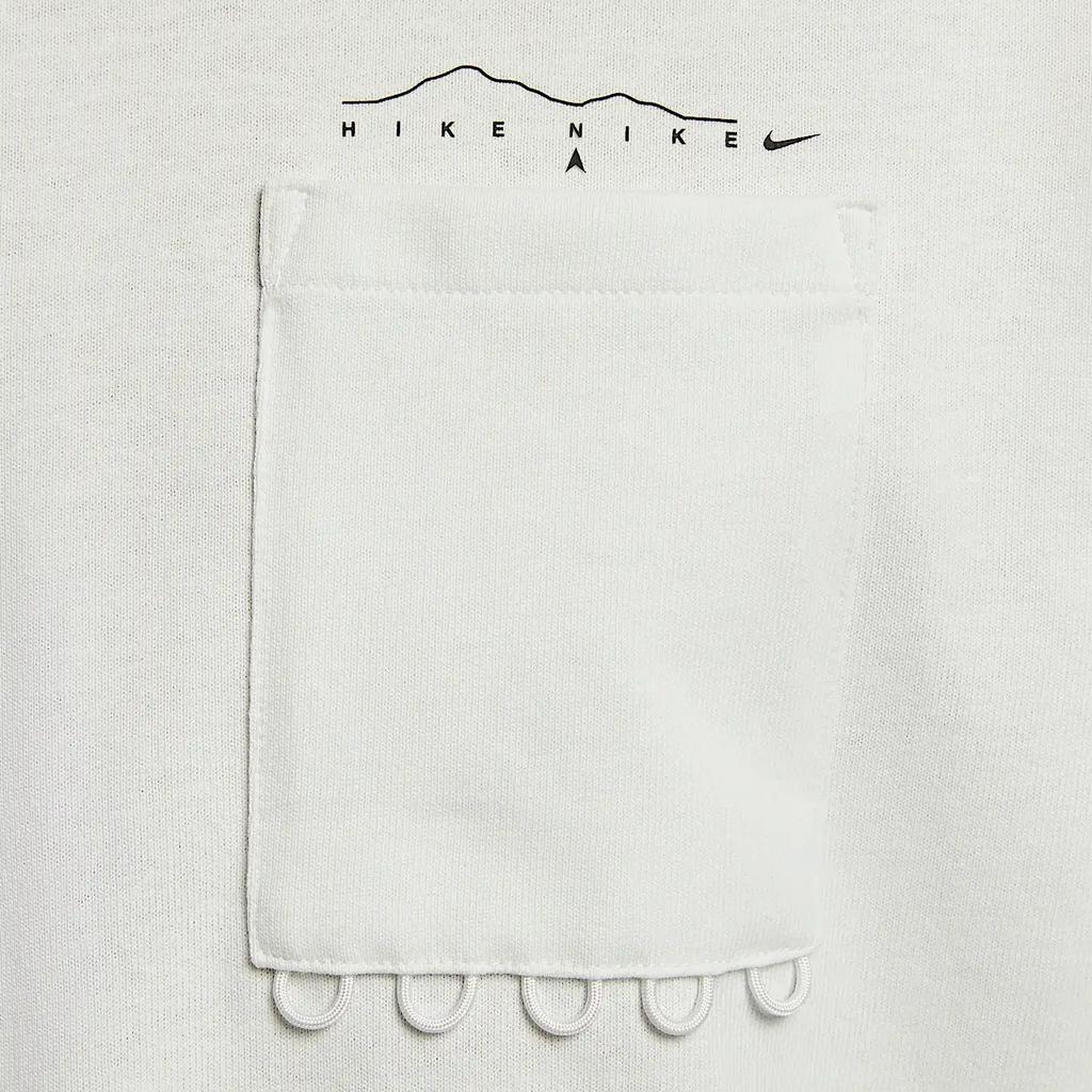 Nike Sportswear Premium Crew Neck Comfortable Pullover Pocket Long Sleeve T-Shirt Men Tops Mountain-White IF0369121