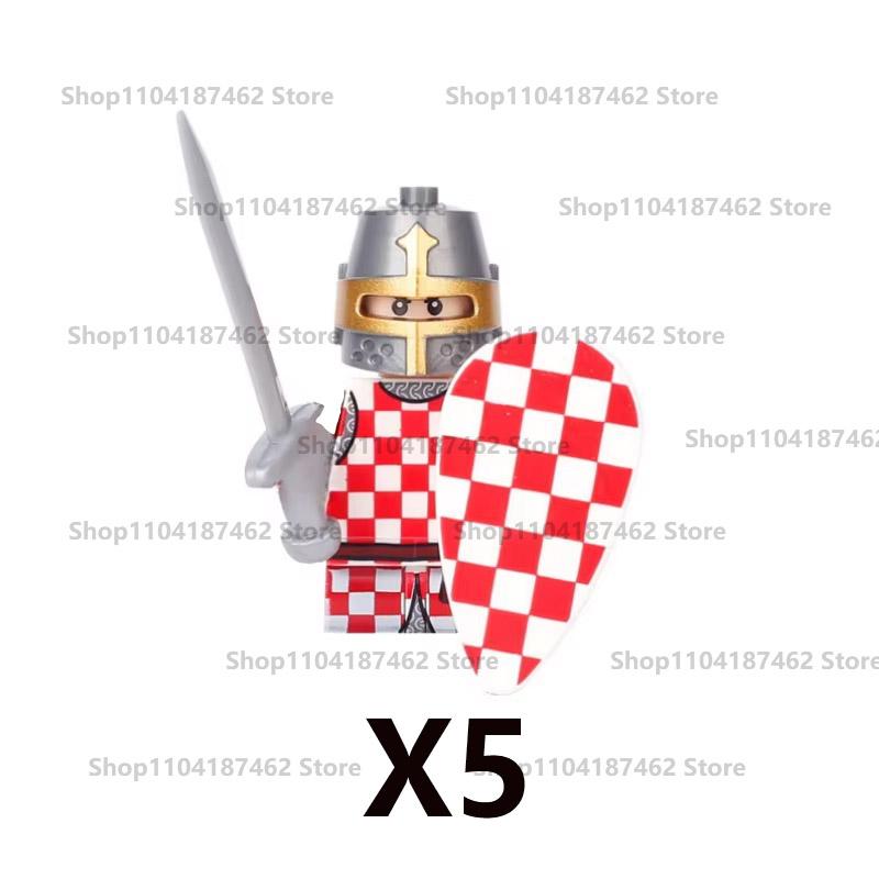 Средневековый Военный Замок Рыцарь Армия Набор Строительные Блоки Зеленый Дракон Воин-волк Война Роз Боевой Конь Оружие Кирпичные Игрушки