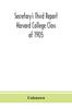 Книга Secretary's Third Report Harvard College Class of 1905