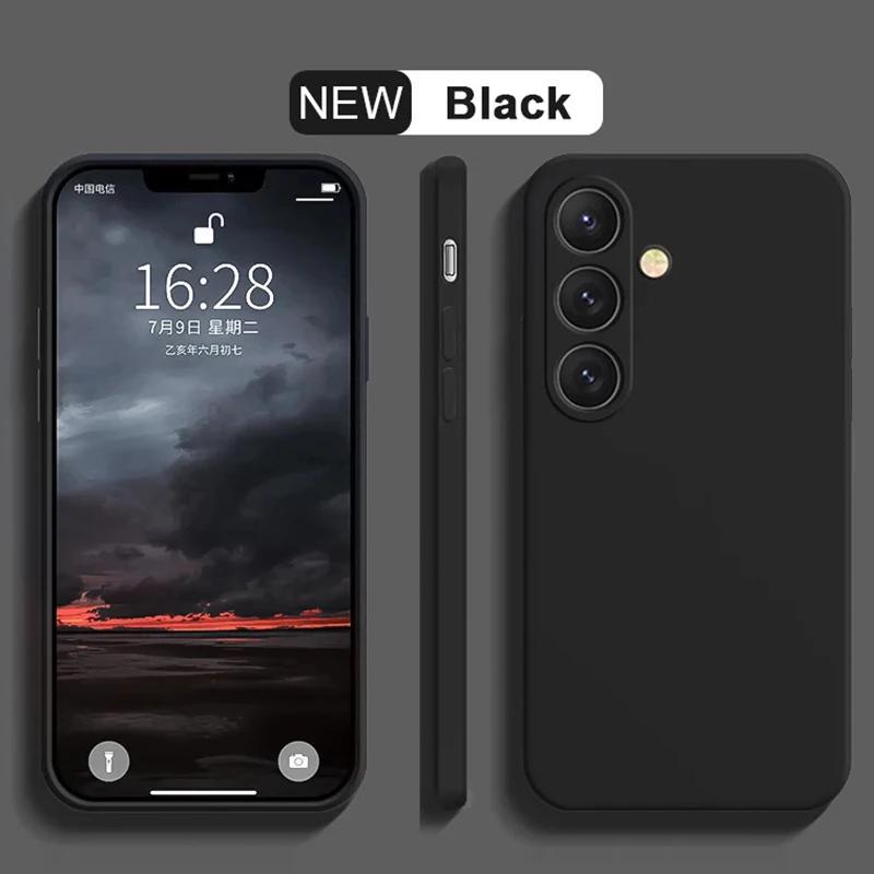 Простой портативный чехол из жидкого силикона для Samsung Galaxy S23 S 23 S22 Ultra S24FE для S25 S8 S9 S10 S20 S21, мягкая задняя крышка