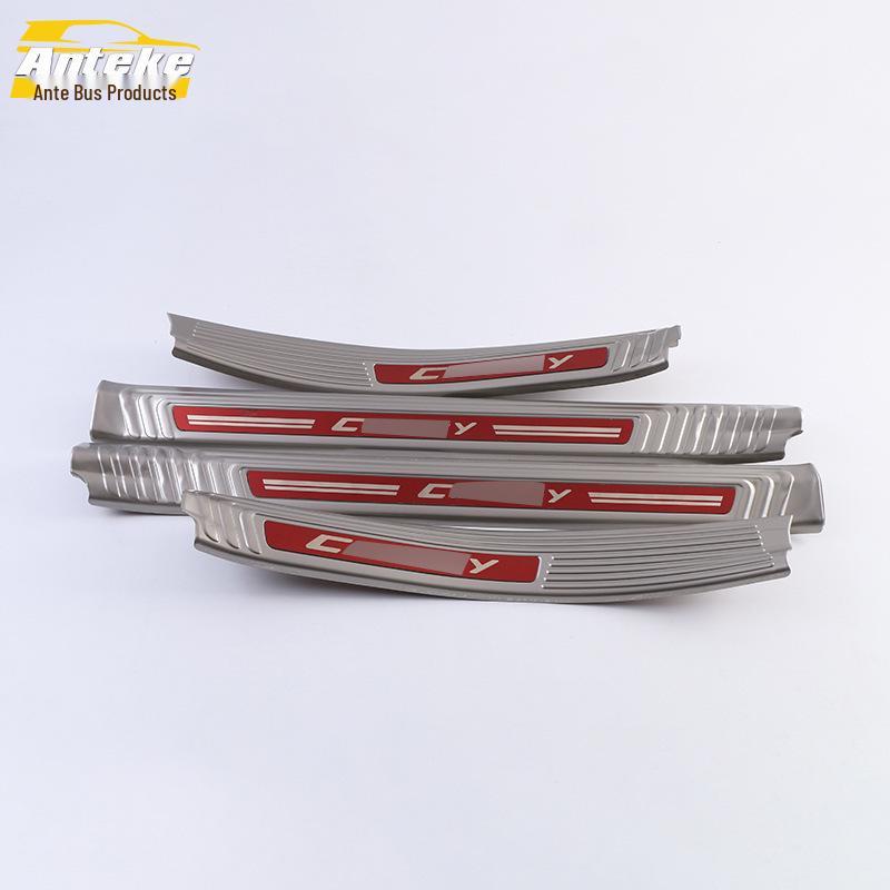 Stainless Steel Sill Strip Trim for 18 Camry Models - Welcome Pedal Accessory