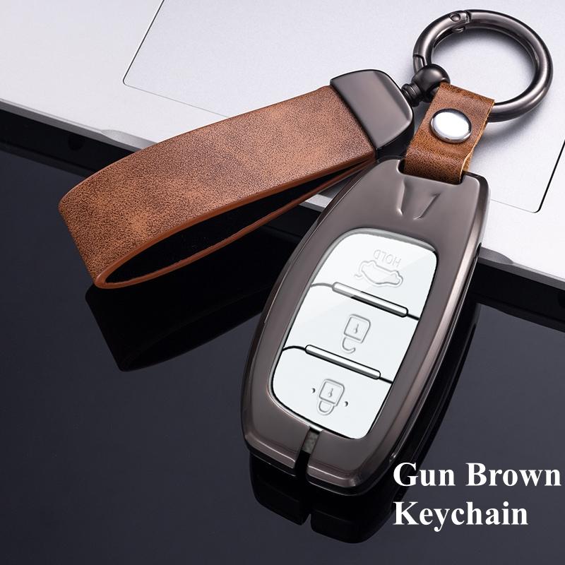 Металлический цинковый чехол для автомобильного ключа для Hyundai Tucson Sonata Santa Fe Elantra Accent Solaris Verna Ix25 Ix35 I20 I30 I40 Creta IX45 I10 I30 HB20 2022 2021