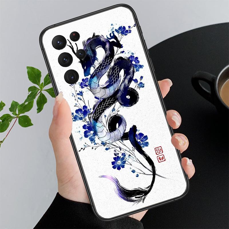 Чехол для телефона Samsung A17 A55 A16 A56 A35 A15 A53 A54 A33 A34 A25 A05S A52 A52S A07 A26 A06 Dragon Art