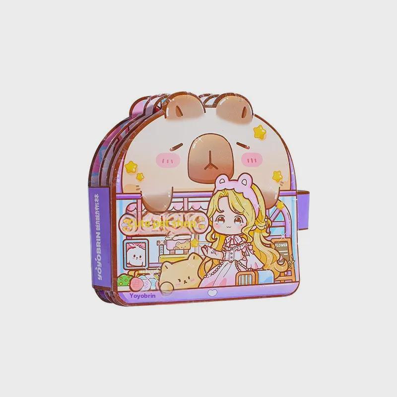 Yoyo Brin Тихий книжный набор: Серия Yoyo's Day - Милые мультяшные наклейки-справочник для детей