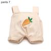 Animal Pattern Cotton Stuffed Dolls Knited Hat Mini Overalls Plush Suspender Pants Doll Clothes