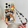 Милый черный кот, цепочка-шнурок, чехол для телефона для Samsung Galaxy S26 S25 FE S24 Ultra Plus A17 A57 A37 A56 A55 A16 A15 A54 A53 A36 A26