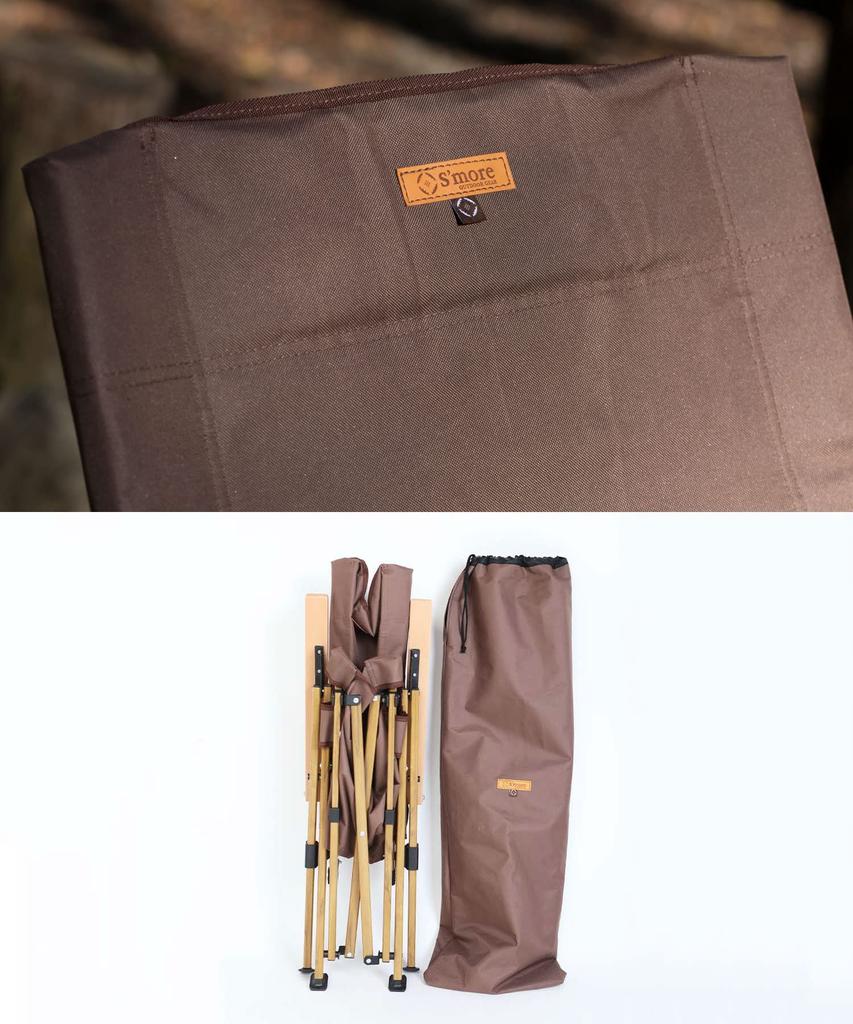 Кресло с высокой спинкой и откидывающейся спинкой из алюминия 600D Oxford с регулировкой Сумка для хранения входит в комплект Бежевый БЕСПЛАТНО S'more 4-уровневый