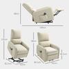 Electric Reclining Lift Chair with Remote Control and Fabric Pocket, Beige