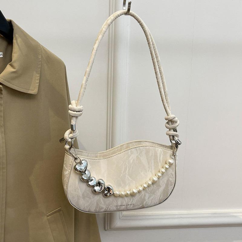 Модная женская сумка через плечо с ремешком из жемчуга и бисера для подарка, дизайнерские женские сумки и кошельки, сумки через плечо под мышкой