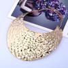 Fashionable Embossed Colorful Metal Disc Design Women Necklace For Vintage Style