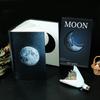 Креативный блокнот серии «Темная Ночь Планет» в форме Луны с вырезами – Трехскладная книга для деловых записей