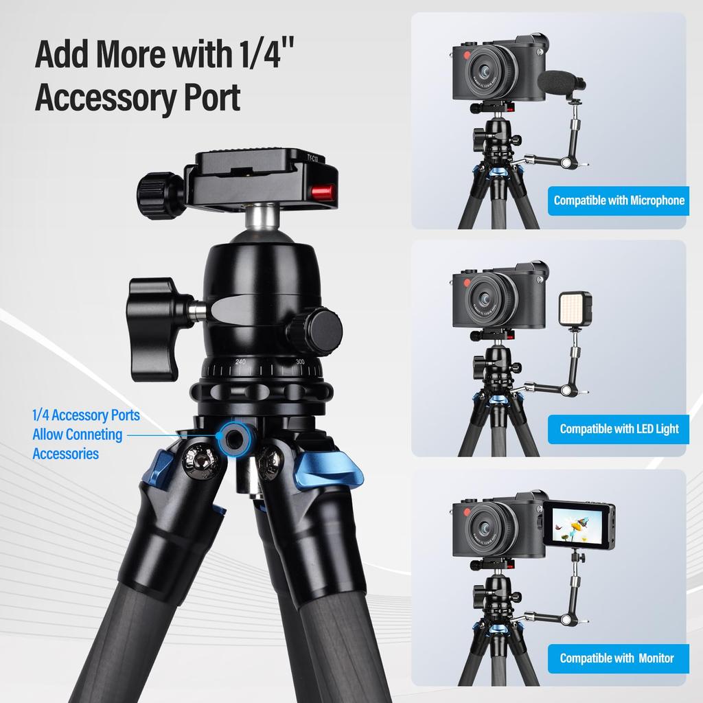 Мини-штатив SIRUI из углеродного волокна Travel Ball для беззеркальных фотокамер, втянутая длина, максимальная высота, головка 360°B-00K Arca-Swiss, камеры, 12,1",