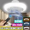 AC185-250V 60W Ceiling Fan Light Remote Control LED Ceiling Fan With Light Dimmable Bedroom Office Home 45CM X 20CM