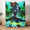Customiz Name Personality Genshin Impact characters  Blanket Soft &Warm Sofa Office Bed Travel Lunch Break Blanket, Gift Suitable All Seasons