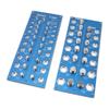 Nut and Bolt Thread Checker, 38-Hole Blue Imperial Metric Aluminum Thread Identification Gauge, High-Precision Nut and Bolt Thread Checker for Repair