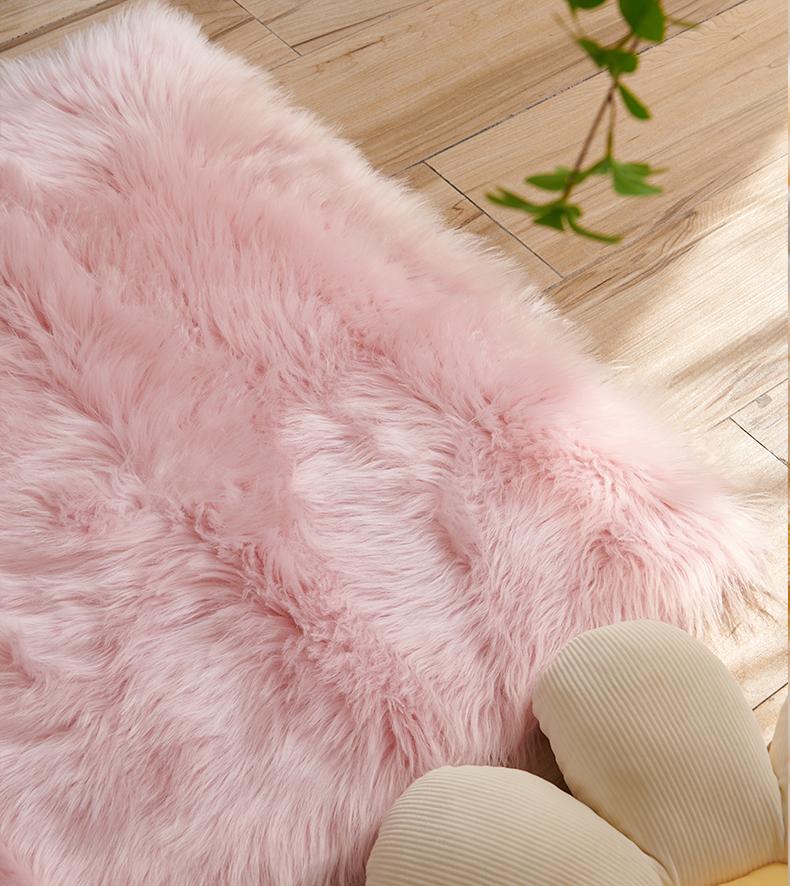 Мягкий пушистый ковер для спальни, меховые напольные коврики, пушистый коврик для детской комнаты, овчинные диванные подушки, мохнатый ковер для гостиной
