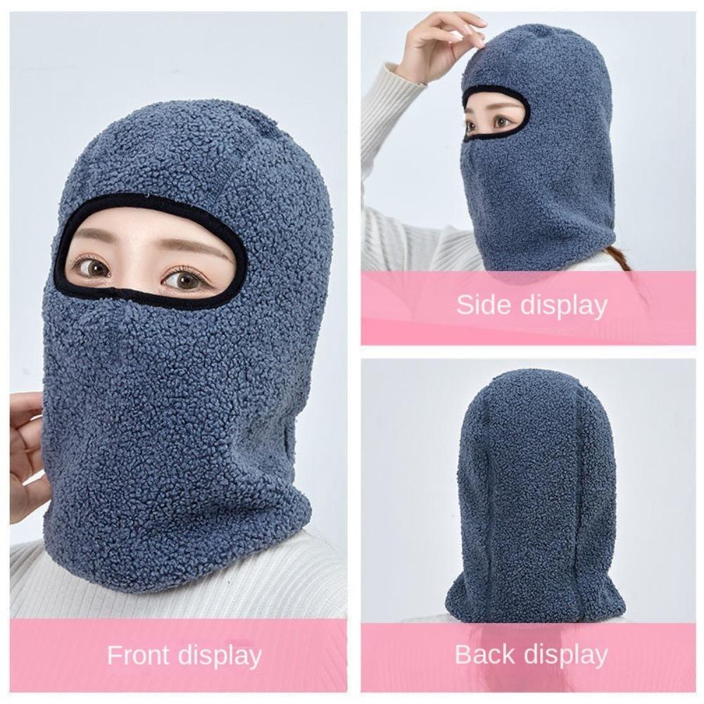 Утолщенная маска для лица, защита шеи, балаклава, простая полнолицевая крышка, шапки для бега