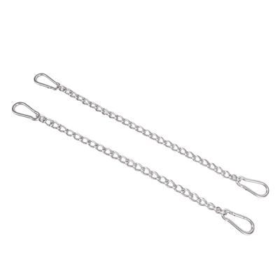 2 шт. Цепь для подвесного кресла, грузоподъемность 660 фунтов, нержавеющая сталь, цепь для гамака с 4 пружинными карабинами для качелей, боксерской груши