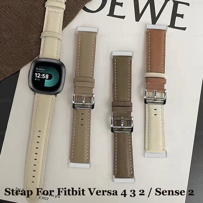 Кожаный ремешок для Fitbit Versa 4, браслет Fitbit Versa 3 2 Lite, мужские часы-браслет, ремешок для Fitbit Sense/Sense 2, сменная петля
