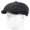 Fashion Wool Newsboy Caps Men Herringbone Flat Caps Women Coffee British Gatsby Caps Autumn Winter Warm Woolen Hats Gorras