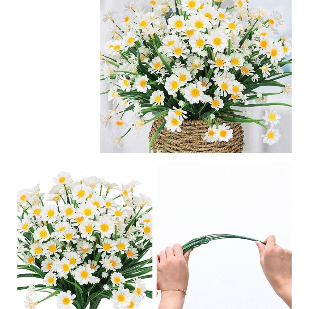 Colorful Artificial Flowers UV Resistant Chrysanthemum Small Daisy  Home in/Outdoor Garden Decor