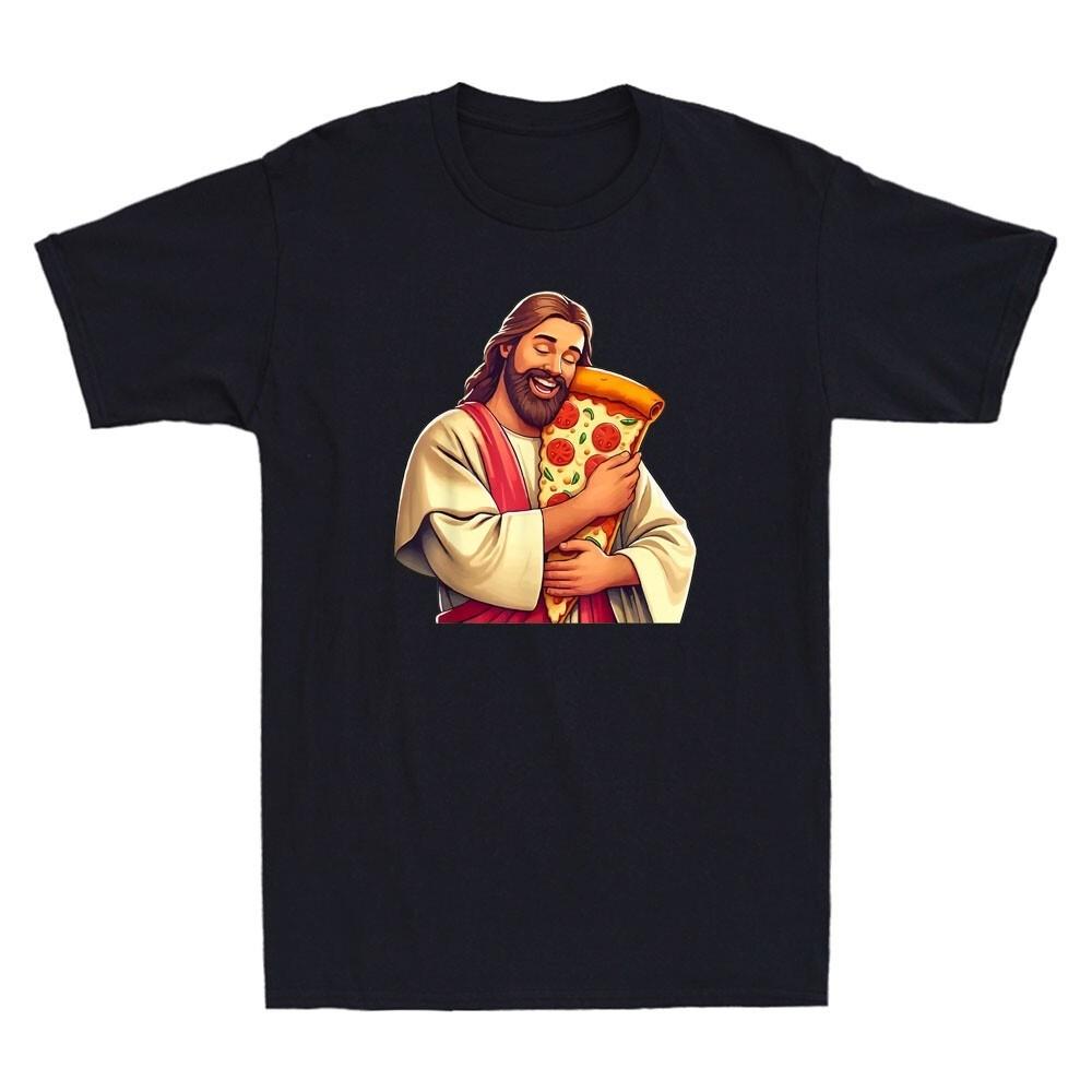 Funny Pizza Lover Tee; Humorous Graphic Shirt; Unisex Faith-Inspired Top Unisex T-Shirt