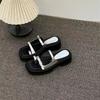 One-word Cool Slippers Women's Slippers 2025 Summer New Set of Toes Roman Muffin Platform Sandals