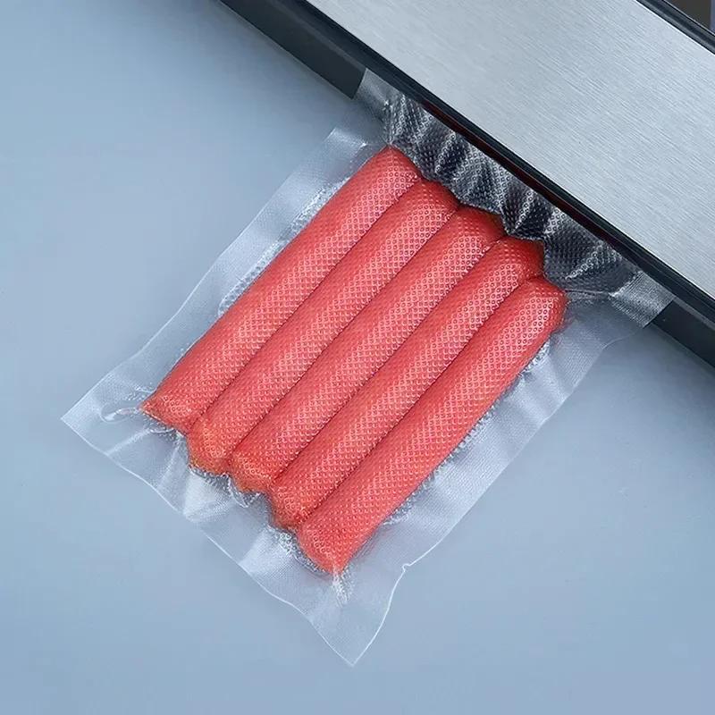 100pcs/Lot Kitchen Vacuum Sealer Bag Transparent Food Packaging Bag Fresh-Keeping Food for Food Saver Seal Storage Meal