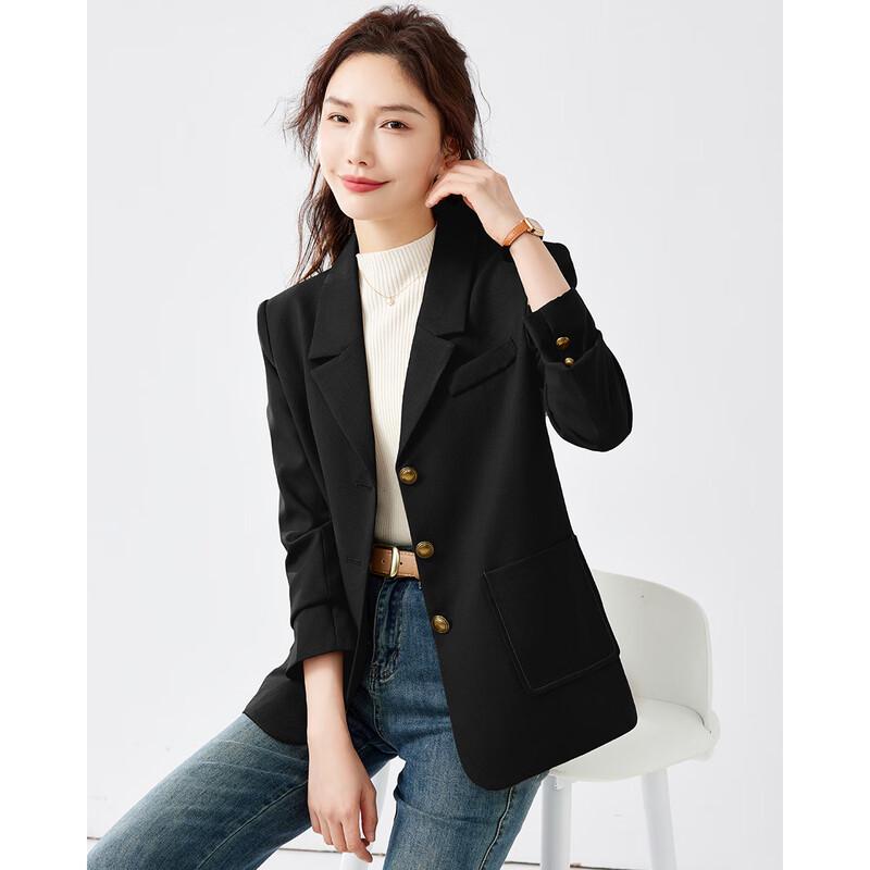 TERRE BLEUE Elegant Single-Breasted Blazer Jacket