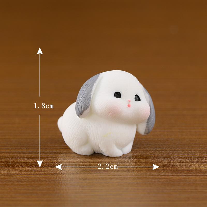 Micro Landscape Creative Cute Bunny Family Animal Doll Decoration Accessories Mini Table Top Resin Ornaments Decoration Crafts