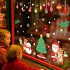 New Kids Christmas Gifts Doors Window Stickers Decoration Shop Window Scene Arrangement Snowflakes Santa Elk Snowman Wall Stickers