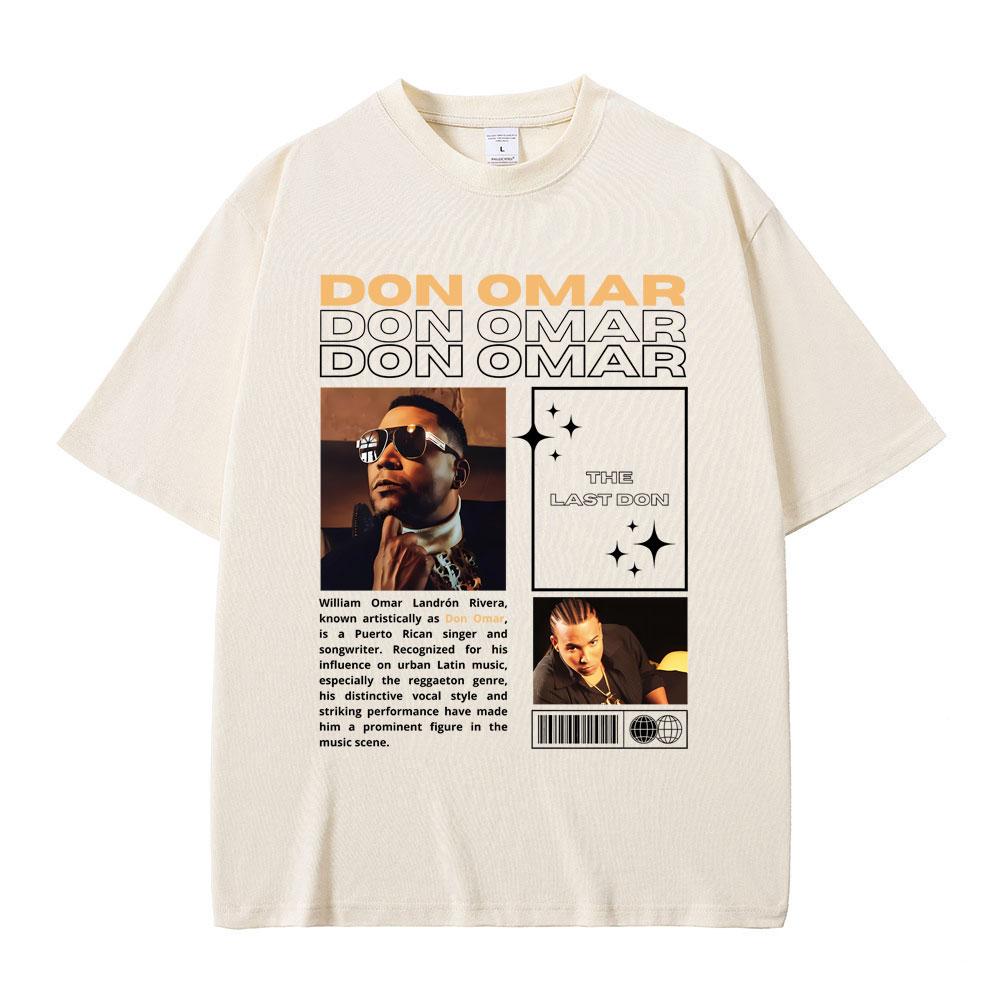 Редкие футболки с графикой Singer Don Omar The Last Don для мужчин и женщин, хип-хоп, винтажные, оверсайз, мужская мода, повседневная хлопковая футболка