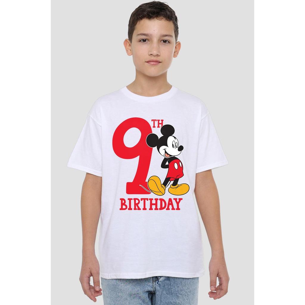 Disney Childrens/Kids Mickey Mouse 9th Birthday T-Shirt