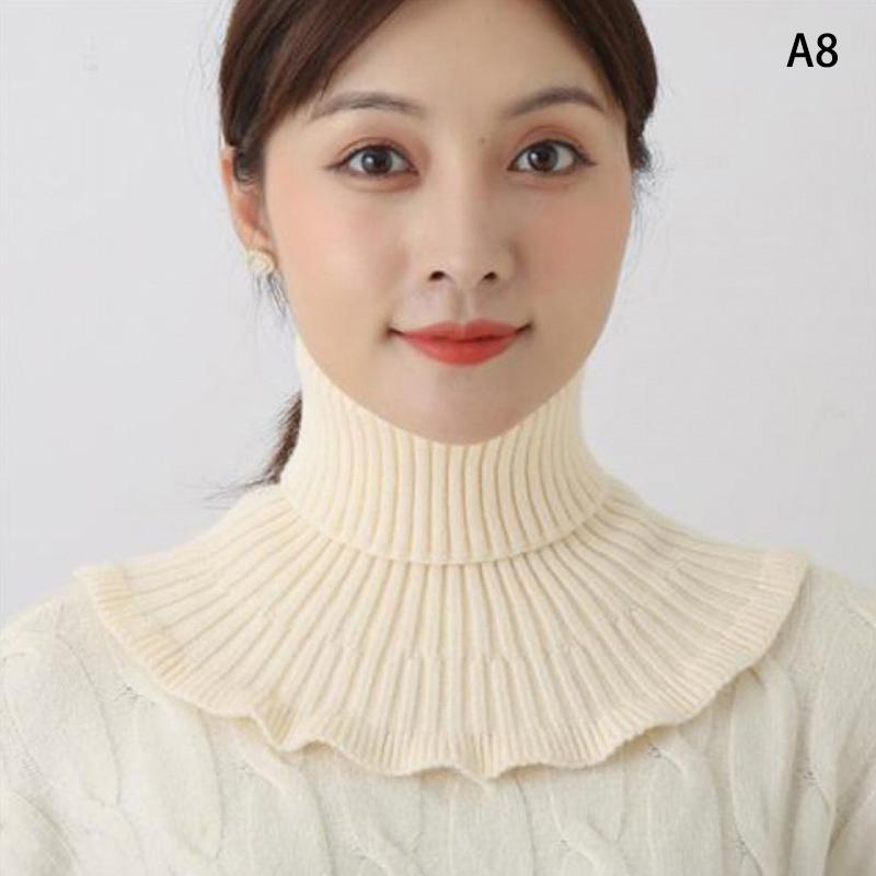 Women Warm Knitted Fake Collar Woolen Women Turtleneck Knitted False Fake Collars
