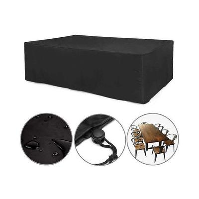 Heavy Duty Furniture Cover 210D Oxford Windproof Waterproof Outdoor Garden Table Chair Cover 244x244x90cm