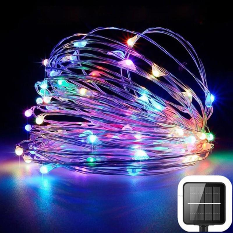 Solar Outdoor Light String 8-mode Fairy Fairy Tale Solar LED Light String Outdoor Christmas Day Decoration Party Atmosphere Light Landscape Light