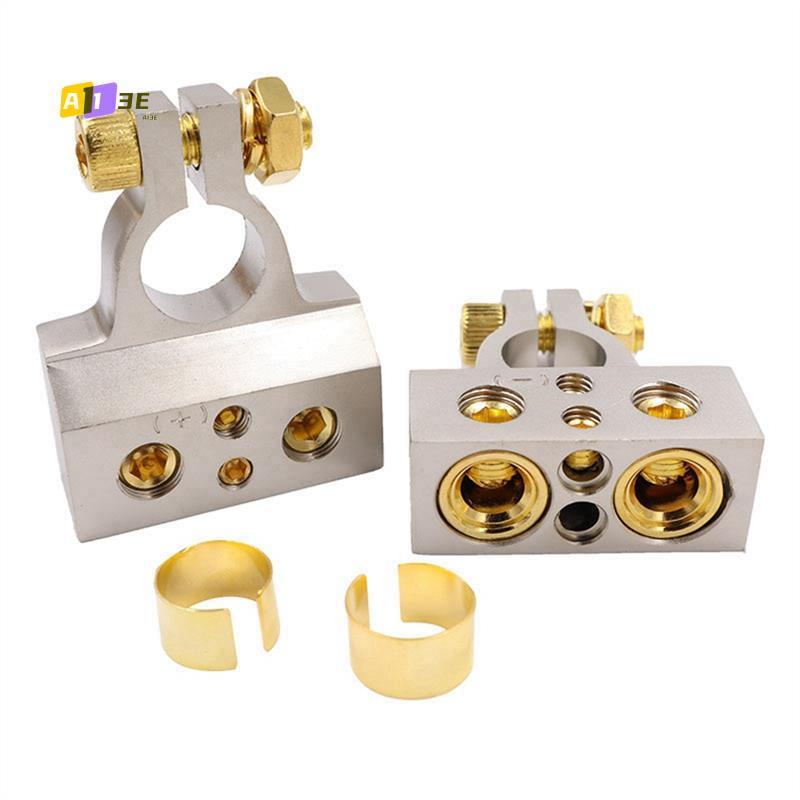 A03E-Car Battery Terminal Connectors With Covers Shims Modified Battery Joint Positive Negative Power Adapter Accessories