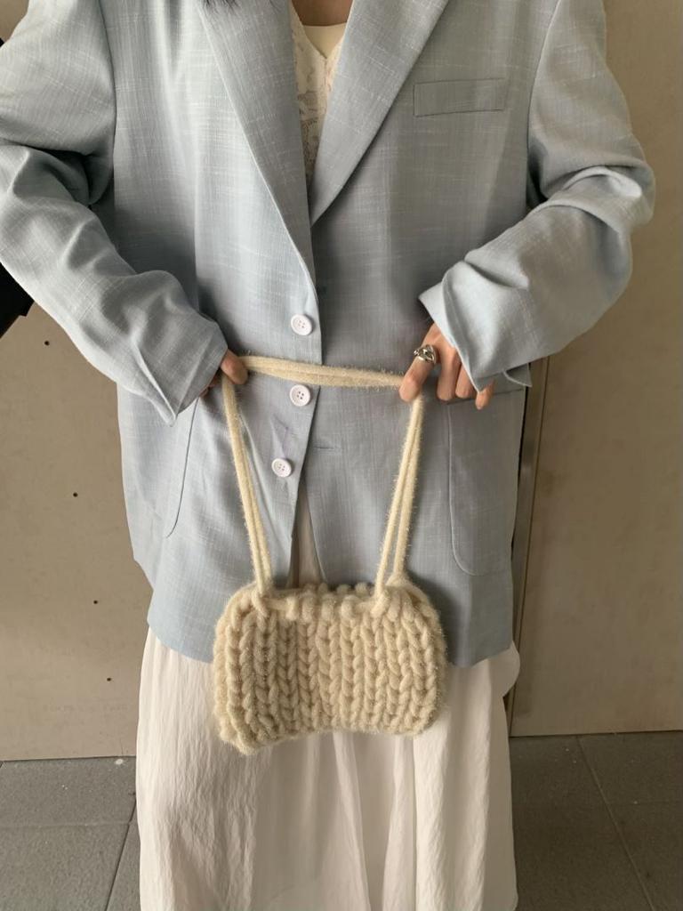 Осенне-зимняя новая шерстяная золотисто-шелковая флисовая сумка ручной работы большая вместимость дизайн повседневная мода универсальная косая пролет портативная