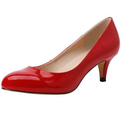 Новые женские туфли-лодочки из лакированной кожи на низком каблуке 5 см, сексуальные туфли с острым носком, офисные женские туфли телесного белого цвета, свадебные туфли, большой размер 42